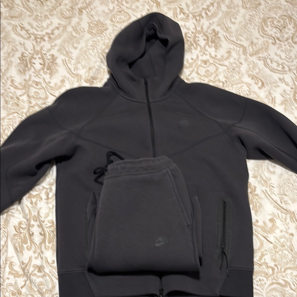 Nike tech Black Hoodie and Joggers Set